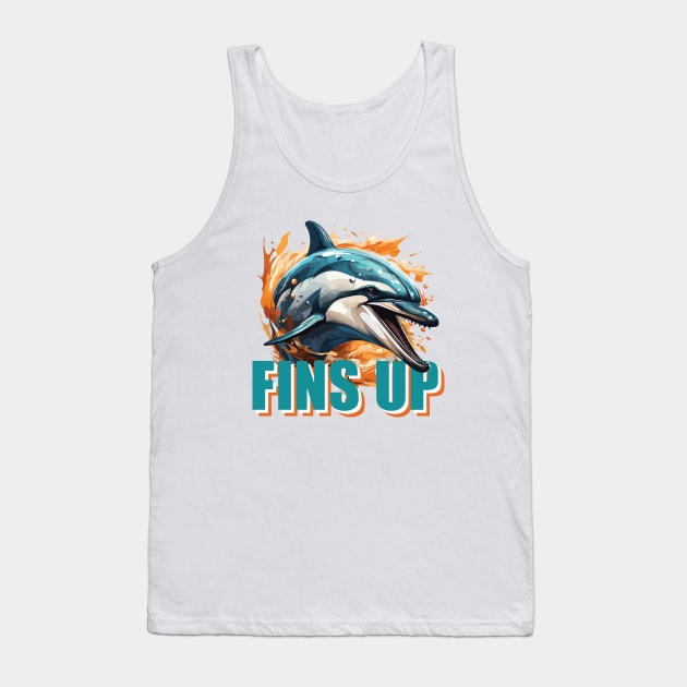 FINS UP DOLPHINS Tank Top by vectrus